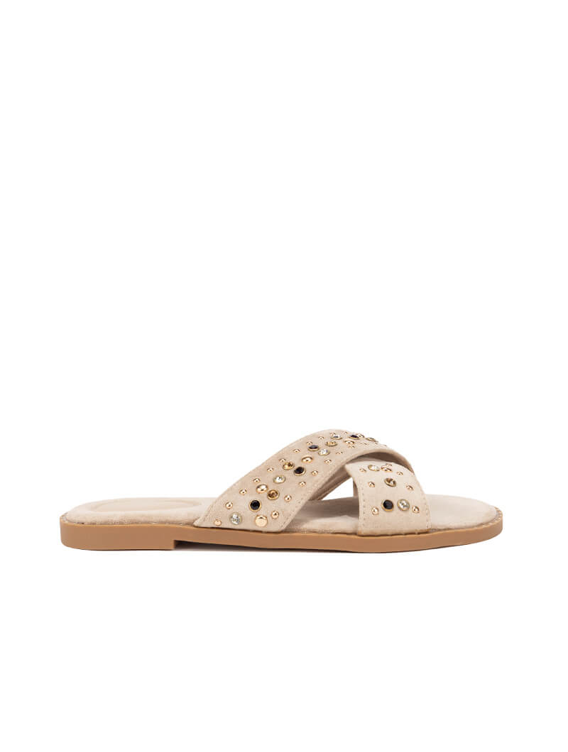 Mules à brides croisées